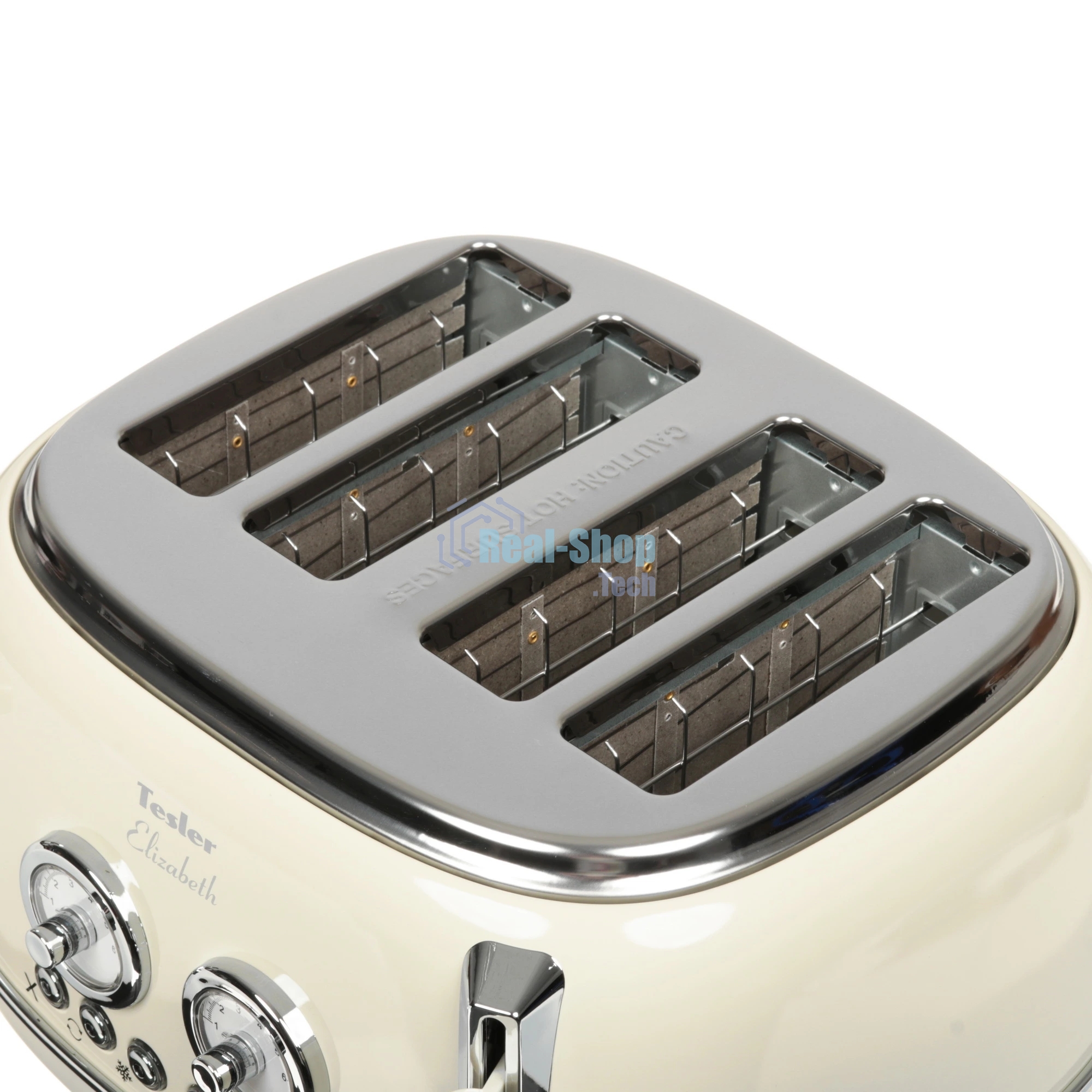 Тостер TESLER TT-445 бежевый, 1500 Вт, 4 слота