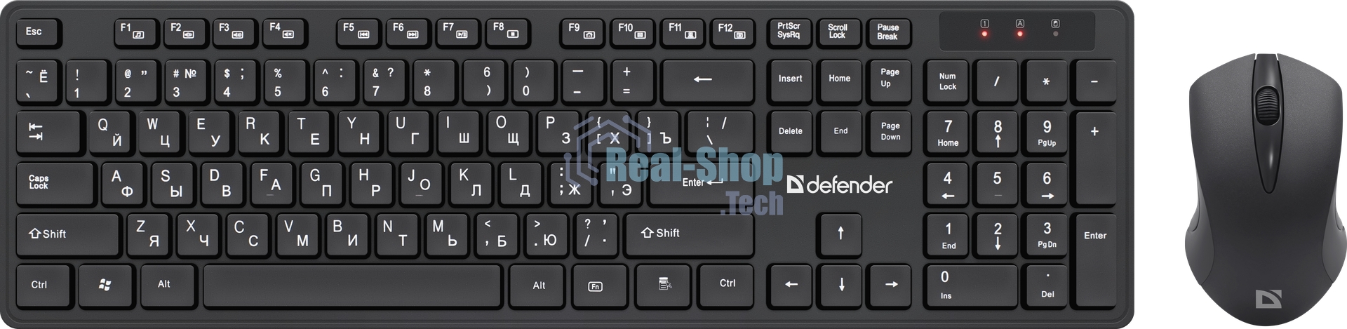 Комплект клавиатура + мышка Defender LIMA C-993 RU черный