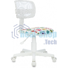 Кресло детское Бюрократ CH-W299 белый TW-15 мультиколор сиденье монстры сетка/ткань крестов. пластик