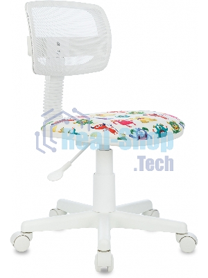 Кресло детское Бюрократ CH-W299 белый TW-15 мультиколор сиденье монстры сетка/ткань крестов. пластик