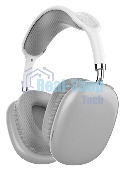 Гарнитура Bluetooth QUMO Emotion (ВТ 0090) MicroSD AUX накладная Bluetooth 5.3 360 мА 10ч серебро