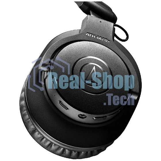 Беспроводные/проводные наушники Audio-Technica ATH-M20xBT черный, полноразмерные, Bluetooth + проводной, оголовье, до 60 ч