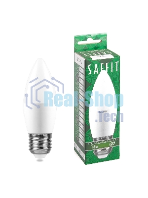 Лампа светодиодная SAFFIT SBC3715 LED 15Вт Е27 белый матовая свеча