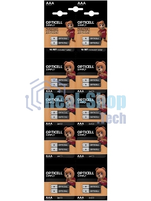 Элемент питания алкалиновый AAA/LR03 (блист. 2штх10) отрывной набор HBDC (уп.20шт) Opticell 5050002