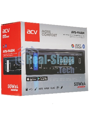 Автомагнитола ACV AVS-914BM 1DIN 4x50Вт