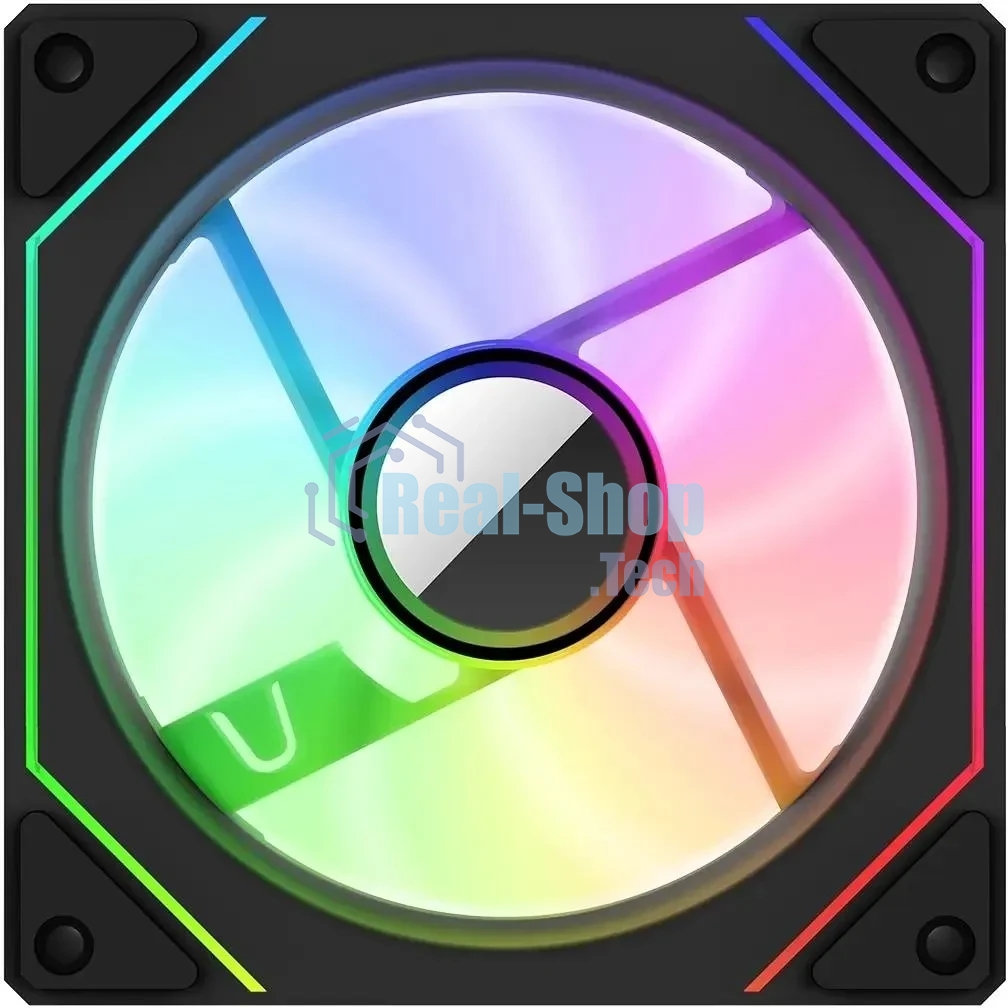 Вентилятор для корпуса Bloody CF-12 LCD ARGb 120х120x25 черный 4-pin 32дБ (упак.:1шт) (CF-12-ARGb120-BK) Ret