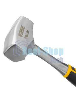 Кувалда Denzel 1 кг, цельнометаллическая, двухкомпонентная рукоятка