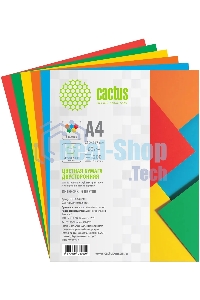 Бумага Cactus CS-CPC-A480200 A4/80г/м2/200л./радуга интенсив (5цветов)