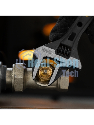 Ключ разводной Denzel 135 мм, CrV, кованый, укороченная рукоятка