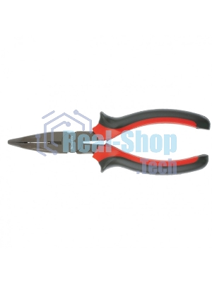 Длинногубцы Matrix black nickel 160 мм изогнутые, двухкомпонентные рукоятки