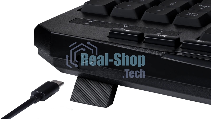 Клавиатура Redragon Harpe Wireless гибридная, USB Type-A, радиоканал, чёрный