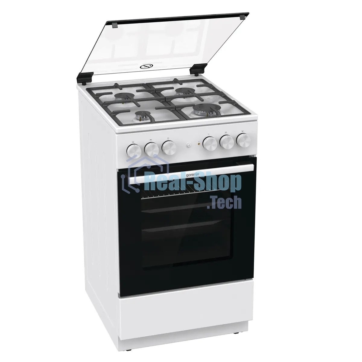 Плита комбинированная Gorenje GK5A41WF белый, конфорок 4 шт, духовка 62 л, 50 см x 85 см x 59.4 см