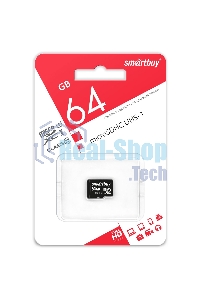 Флеш карта Micro SDHC 64Gb Smartbuy Class 10 UHS-1 (без адаптера)