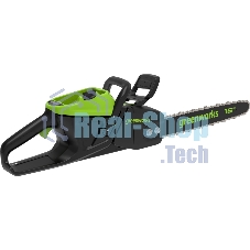 Цепная пила аккумуляторная GreenWorks D60CS25k4, 60V, 40 см, бесщеточная, 2500 Вт, с 1хАКБ 4 Ач. и ЗУ
