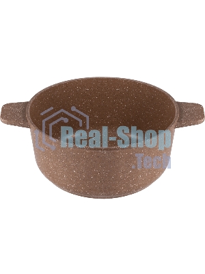 Кастрюля Maunfeld CARMEL MF26CRM01CR, 26 см, 5 л из литого алюминия со стеклянной крышкой