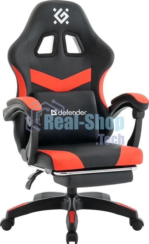 Кресло игровое Defender Runa PRO черный/крас, PU, класс2