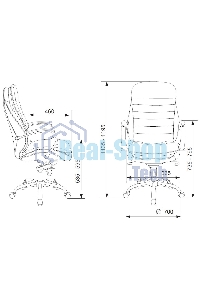 Кресло руководителя Бюрократ T-9950/BLACK черный, кожа, крестовина хром