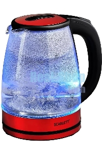 Чайник электрический Scarlett SC-EK27G65 красный/черный, 1800 Вт, 1.8 л