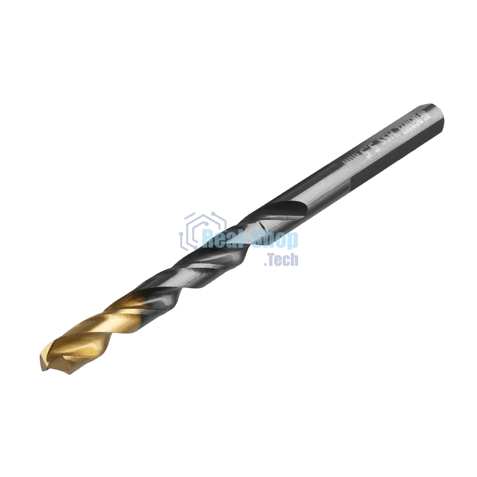 Сверло по металлу Denzel 5,5 мм, HSS-Tin, Golden Tip, 10 шт.