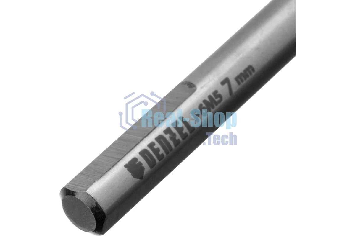 Сверло спиральное по металлу Denzel 7,0 x 109мм, Р6М5, Golden Tip, многогранная заточка