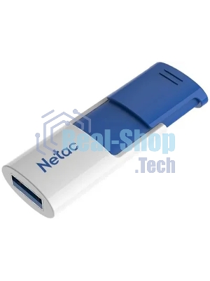 Флешка USB Netac U182 Blue (NT03U182N-128G-32BL), 128Gb, USB 3.0, R/W 70/30, белый/синий