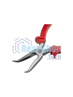 Длинногубцы Matrix 17496 econom 200 мм, изогнутые, шлифованные пластмассовые рукоятки