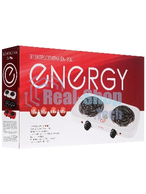 Плита настольная электрическая Energy EN-904R красный, 2 кВт, ТЭН, конфорки - 2, эмаль, поворотные переключатели