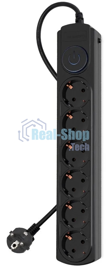 Сетевой фильтр Ippon BK-6-EU-3-10-B 3 м (6 розеток) черный (коробка)