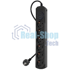 Сетевой фильтр Ippon BK-6-EU-3-10-B 3 м (6 розеток) черный (коробка)