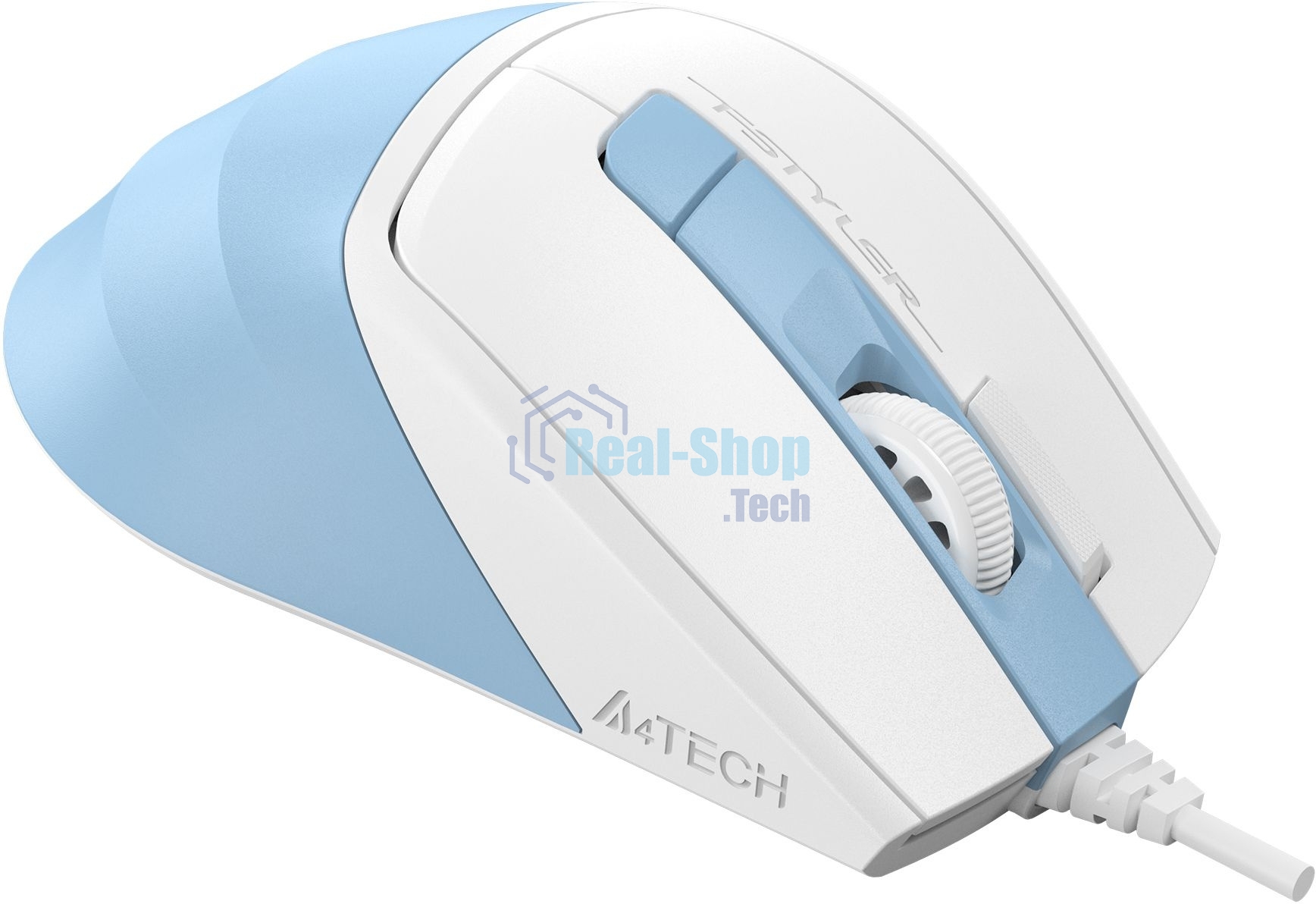 Мышь проводная A4Tech Fstyler FM45S Air голубой/белый, 2400 dpi, USB, кнопки - 7