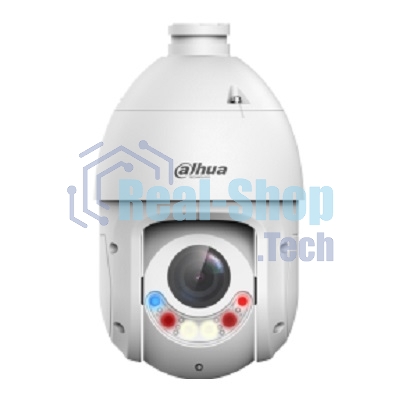 Уличная купольная PTZ IP-видеокамера Dahua DH-SD4E225Gb-HNR-A-PV1 TiOC с активным сдерживанием и ИИ 2Мп, 1/2.8” CMOS, моторизованный объектив 4.8~120мм (25x), видеоаналитика, ИК 100м, LED 50м, IP66