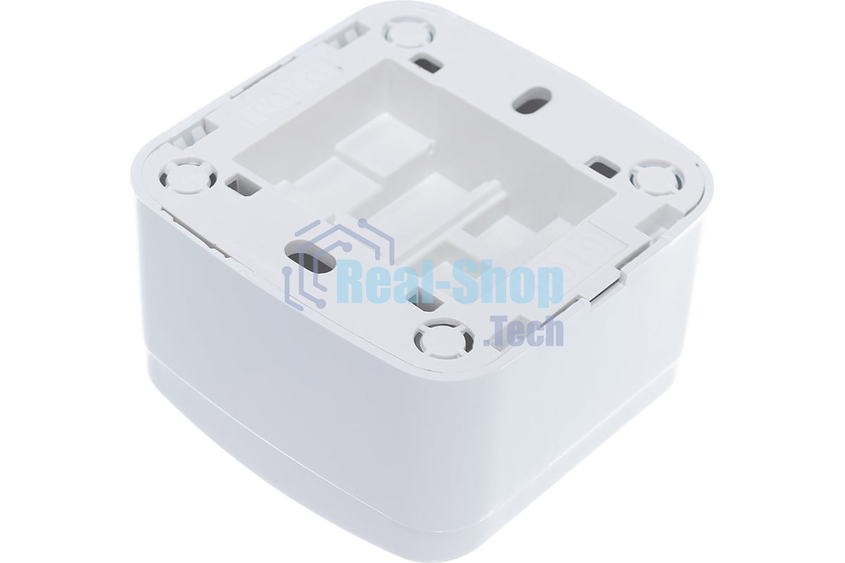 Выключатель Электра одноклавишный с подсветкой белый