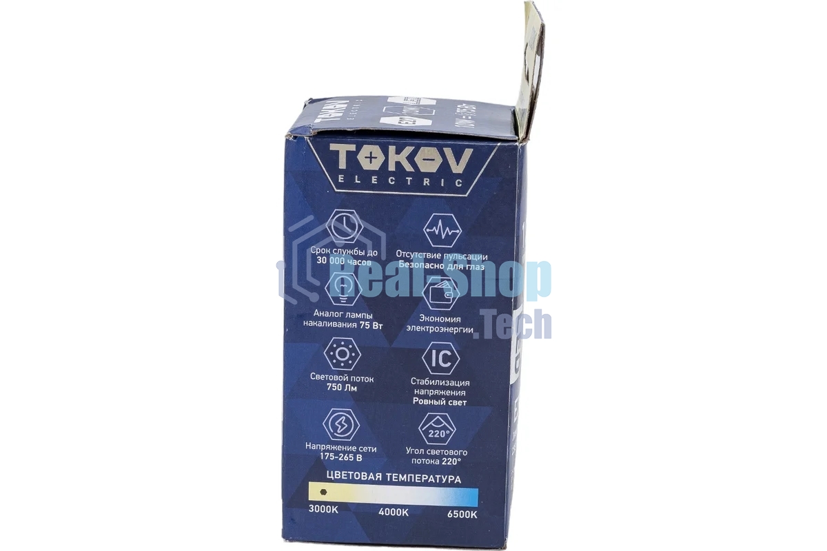 Лампа светодиодная TOKOV ELECTRIC 10 Вт А60 3000К Е27 175-265 В