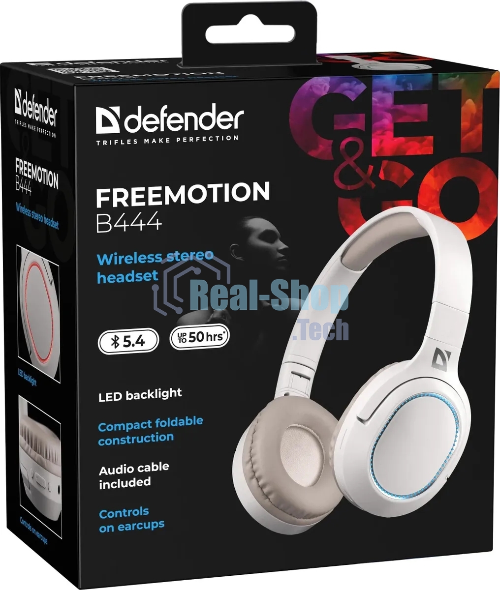 Гарнитура клавиатура Defender FreeMotion B444 бежевый, микрофон, Bluetooth