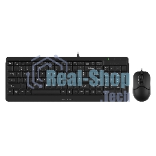 Комплект клавиатура+мышь A4Tech FStyler F1512 проводной, USB, 1200 DPI, черный