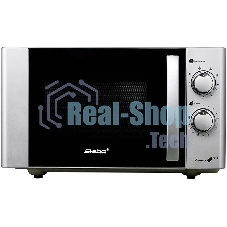 Микроволновая печь Steba MIC 2130 CERAMIC серебристый/черный, 20 л, 700 Вт, переключатели - поворотный механизм