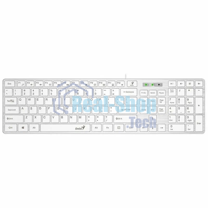 Клавиатура Genius Slimstar 126 проводная, USB Type-A, белый
