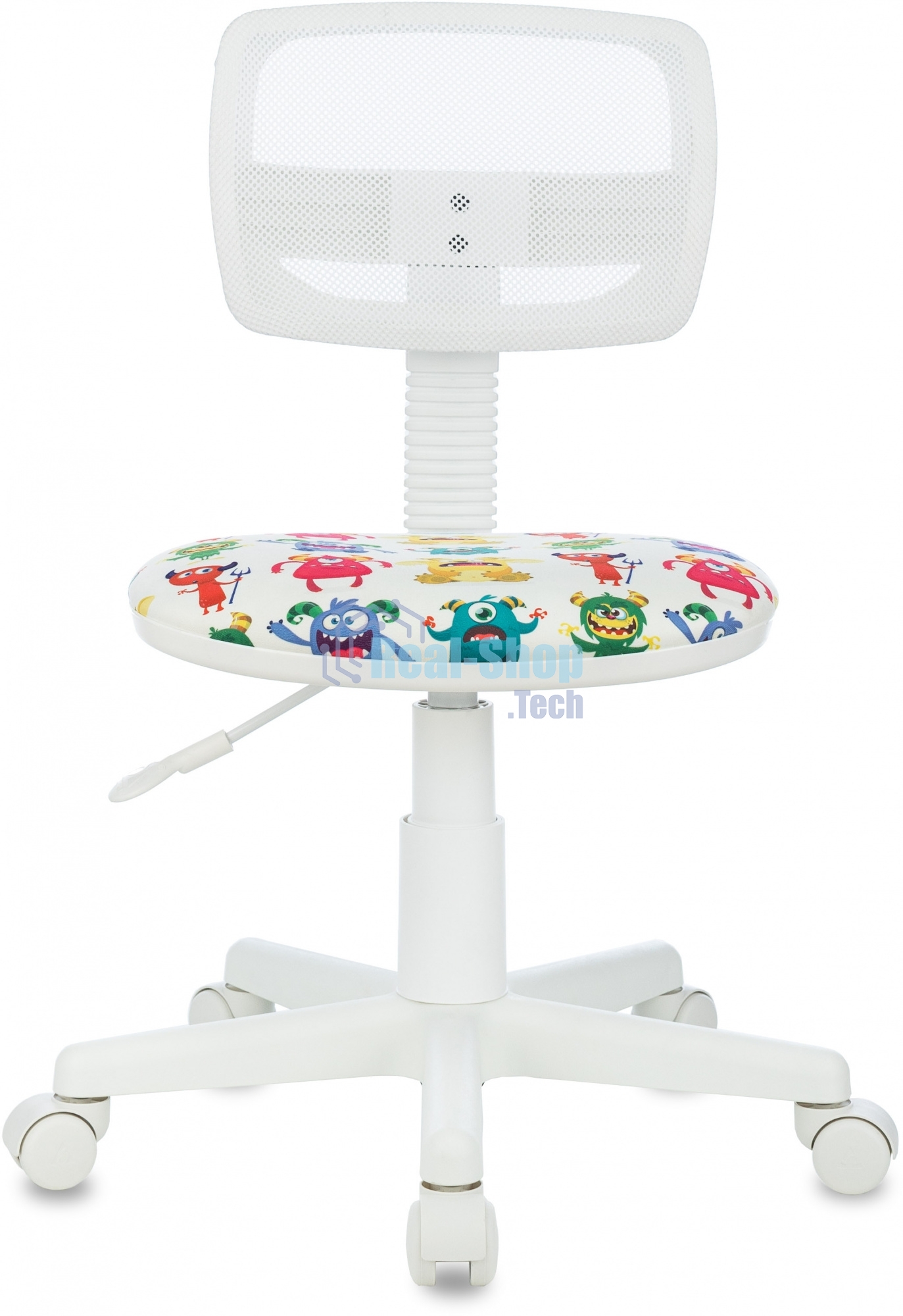 Кресло детское Бюрократ CH-W299 белый TW-15 мультиколор сиденье монстры сетка/ткань крестов. пластик