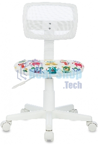Кресло детское Бюрократ CH-W299 белый TW-15 мультиколор сиденье монстры сетка/ткань крестов. пластик