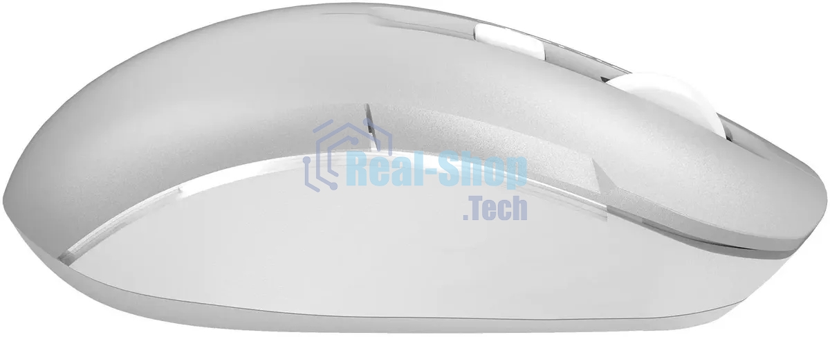 Мышь беспроводная A4Tech Fstyler FB26CS Air2 серебристый/белый, 2000 dpi, радиоканал, Bluetooth, USB, кнопки - 4