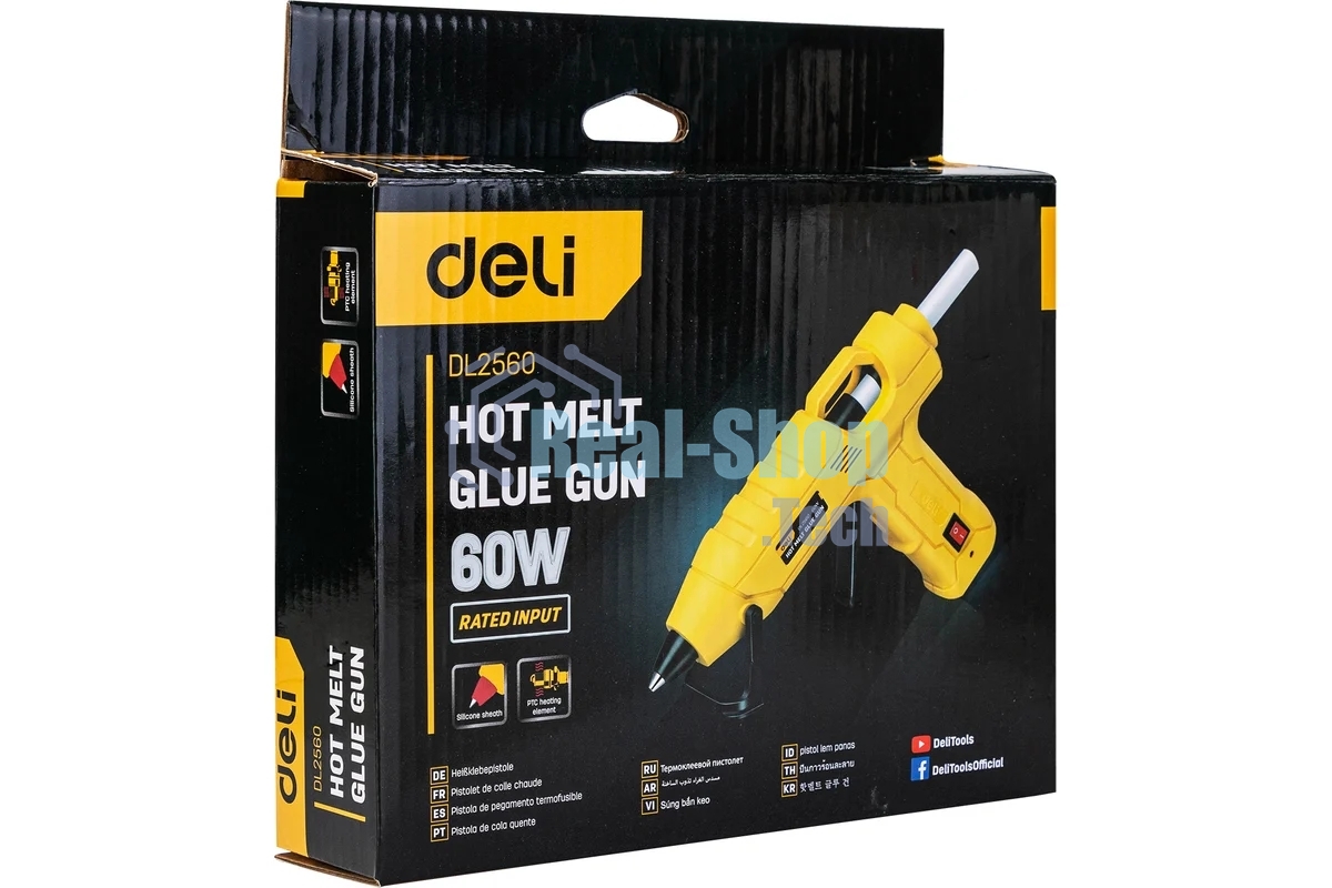 Клеевой пистолет Deli DL2560 (60Вт, диаметр стержня 11мм)