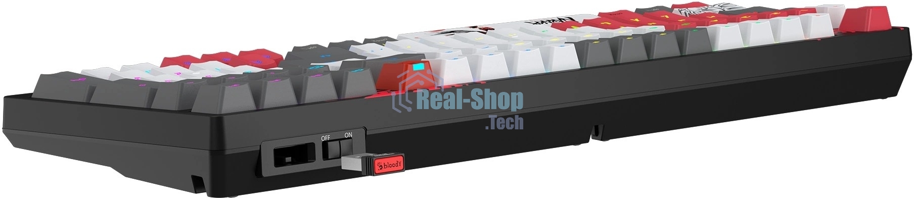 Клавиатура беспроводная механическая A4Tech Bloody WS98 Naraka USB черный/красный (WS98)