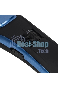 Набор для стрижки Galaxy Line GL 4166, черный с голубым, 3 Вт, время работы до 1,5 ч, аккум. Li-Ion 3,7 В, емк. аккум. 600 мА*ч, лезв. из нерж. стали, ширина лезвия 40 мм, 24 положения насадки-расчески (3,5 - 14,5 мм), филир. гребень, индик. заряда аккум.