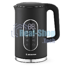 Чайник электрический BRAYER BR6107BK, черный, 1.7л, 2200Вт