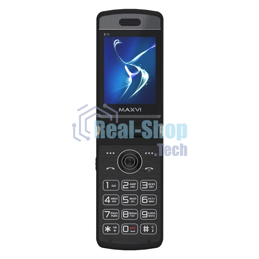 Мобильный телефон Maxvi E11 черный/золотой