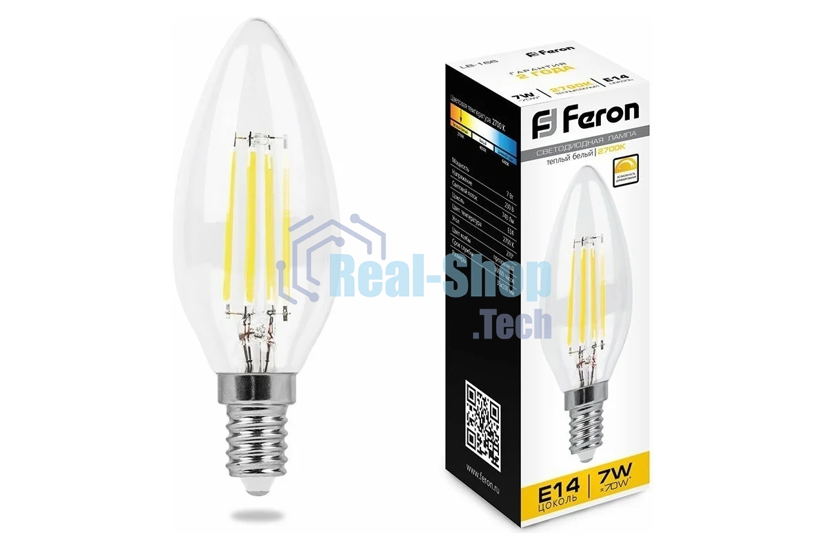Лампа светодиодная Feron LB-166 7W 230V E14 2700K