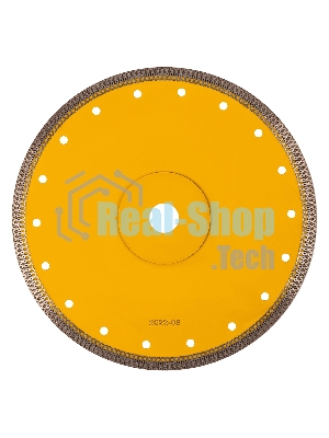Диск алмазный отрезной Denzel 230 х 22,2мм, сплошной, супертонкий, горячий пресс, сухой/мокрый рез