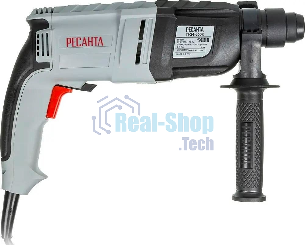 Перфоратор Ресанта П-24-650К патрон:SDS-plus уд.:2.8Дж 650Вт (кейс в комплекте)