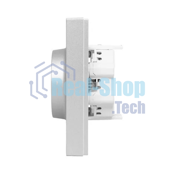 Розетка 2-м EKF UP1-SOA-210 СП Эпика 16А с заземл. без защ. шторок с рамкой механизм алюм.