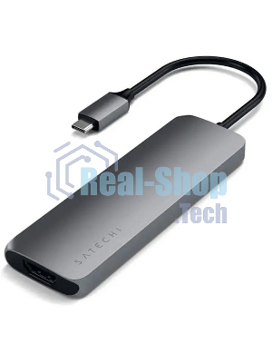USB-концентратор Satechi ST-UCMPAM, USB Type-C, USB 3.0/USB Type-C/HDMI/SD/micro-SD, USB Type-C